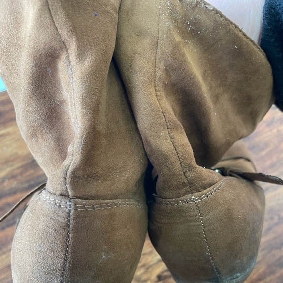 Tan Faux Suede Soft Ankle Boots - Picture 3 of 3